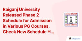 Raiganj University Released Phase 2 Schedule for Admission in Various PG Courses